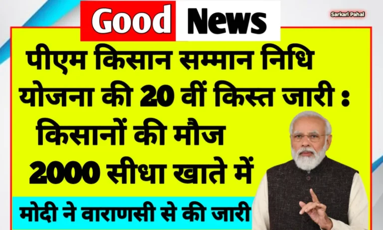 PM Kisan 20th Installment Out Today